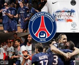 yapboz Paris Saint Germain, PSG, Ligue 1 2012-2013 şampiyonu, Fransa futbol ligi